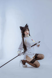 [Cosplay Photo] Popular Coser Nizo Nisa - Canine's Dependent Blue Atago Military Uniform