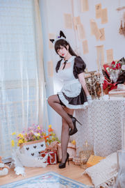 [ภาพคอสเพลย์] ยอดนิยม Coser Nizo Nisa - แม่บ้าน Blue Atago ของ Canine